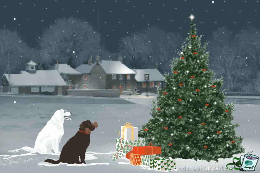 Christmas Tree Dogs - Weihnachtsbaum Hunde - Jacquie Lawson Christmas Tree Dogs - Weihnachtsbaum Hunde - Jacquie Lawson