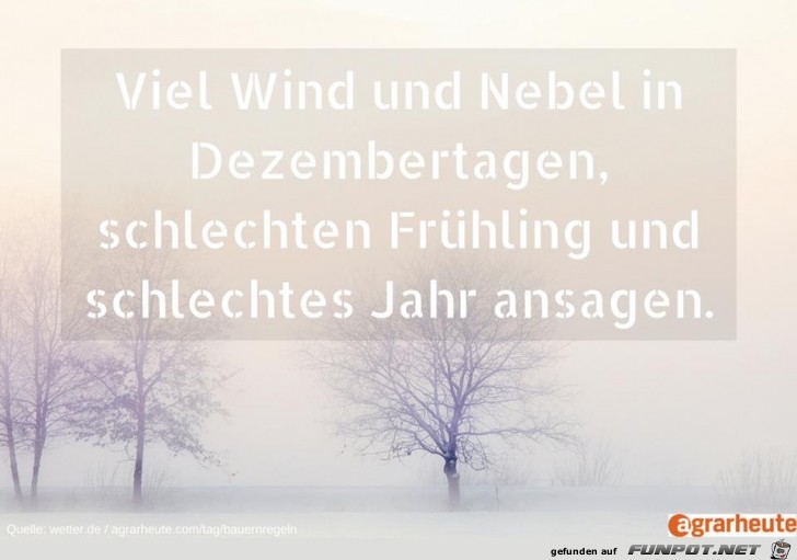 Bauernregel 11. Dezember Bauernregel 11. Dezember