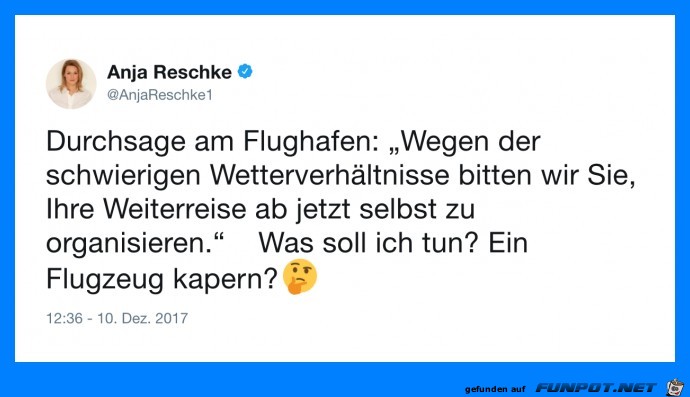 Durchsage am Flughafen