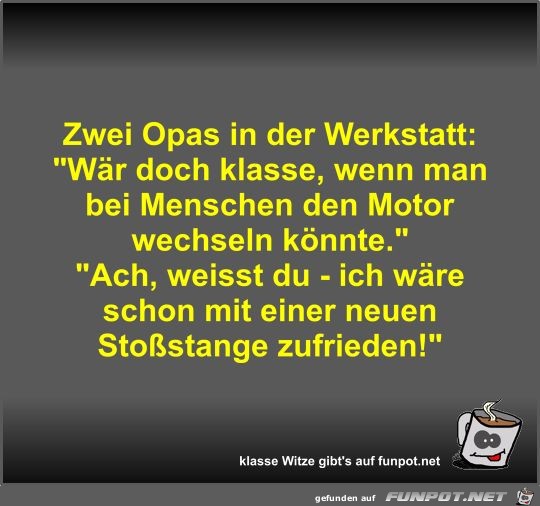Zwei Opas in der Werkstatt Zwei Opas in der Werkstatt
