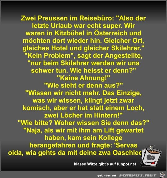 Zwei Preussen im Reisebüro Zwei Preussen im Reisebüro