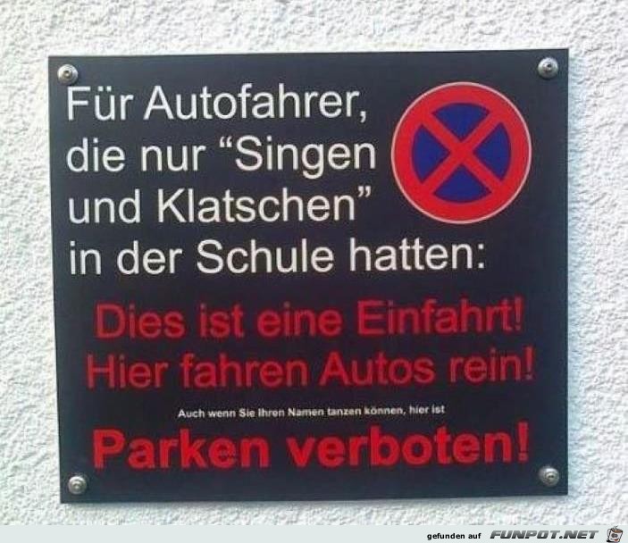 Parken verboten Parken verboten