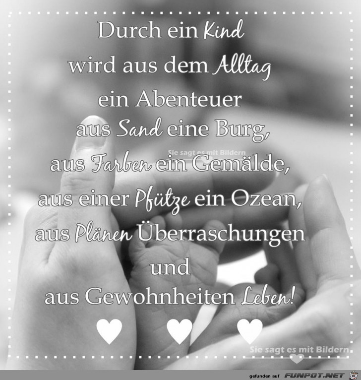 Durch ein Kind