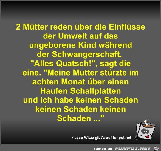 2 Mütter reden über die Einflüsse der Umwelt auf das... 2 Mütter reden über die Einflüsse der Umwelt auf das...