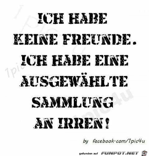 ich habe keine Freunde ich habe keine Freunde