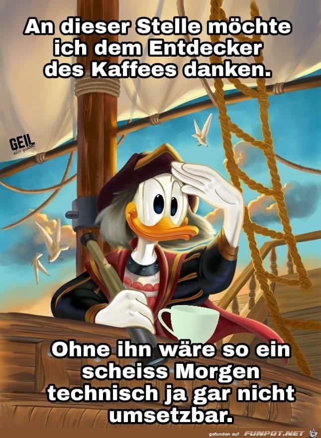 Danke dem Entdecker