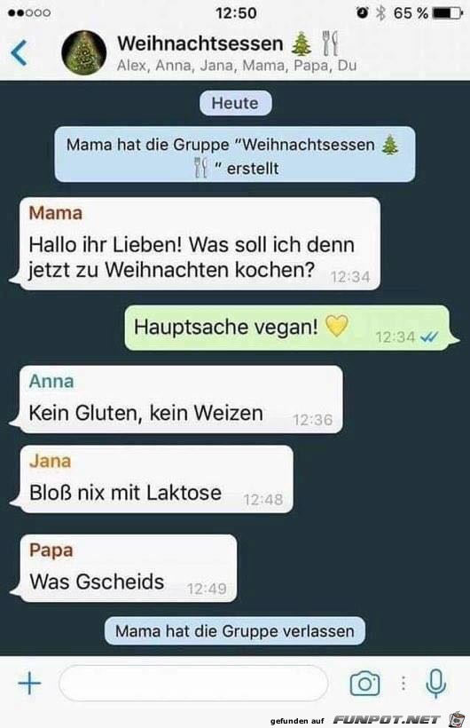Weihnachtsessen Weihnachtsessen