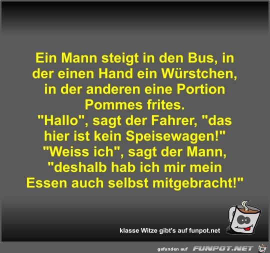 Ein Mann steigt in den Bus