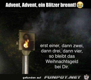 Ein Blitzer brennt