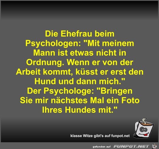 Die Ehefrau beim Psychologen