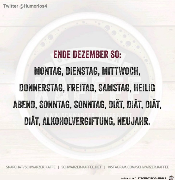 Ende Dezember Ende Dezember