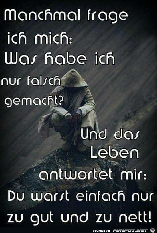 manchmal frage ich mich........