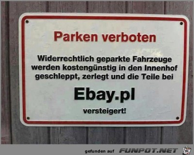 Parken verboten