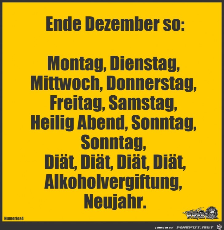Ende Dezember Ende Dezember
