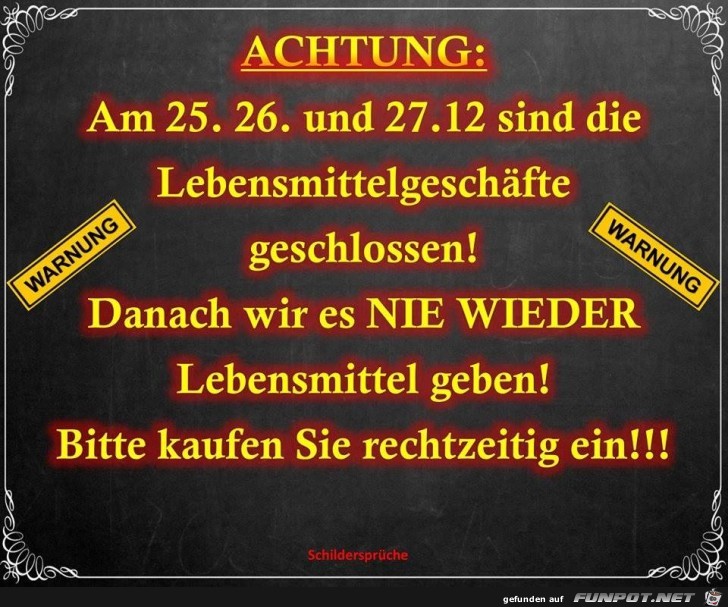 Weihnachts-ffnungszeiten der Geschfte