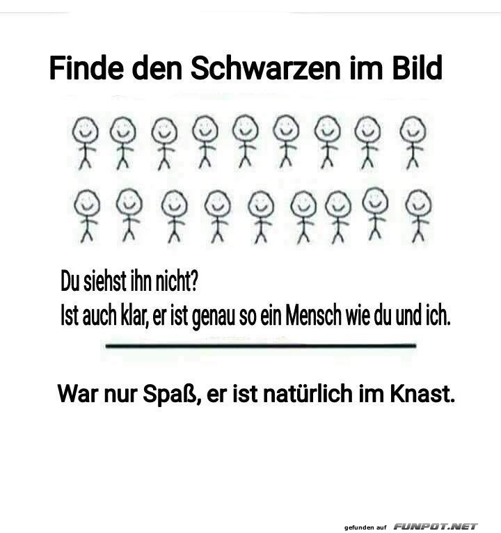 Finde den Schwarzen Finde den Schwarzen