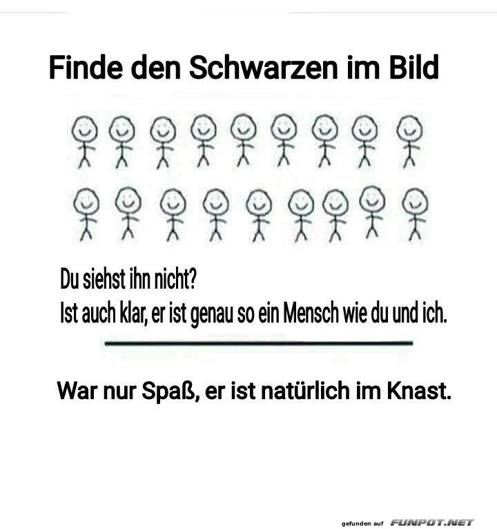 Finde den Schwarzen