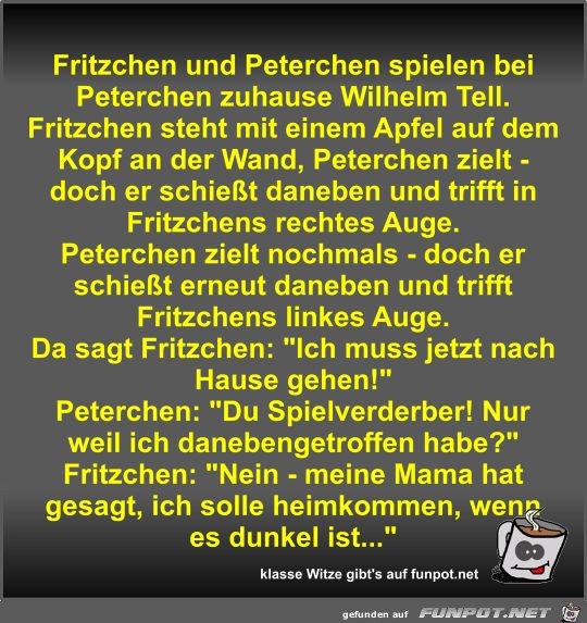 Fritzchen und Peterchen spielen bei Peterchen zuhause... Fritzchen und Peterchen spielen bei Peterchen zuhause...