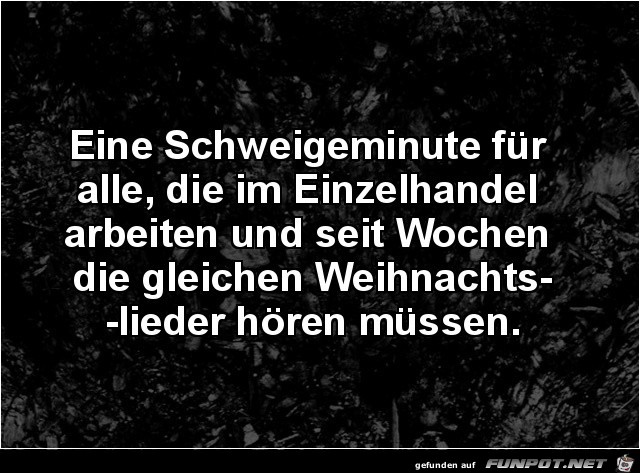 eine Schweigeminute fr alle............