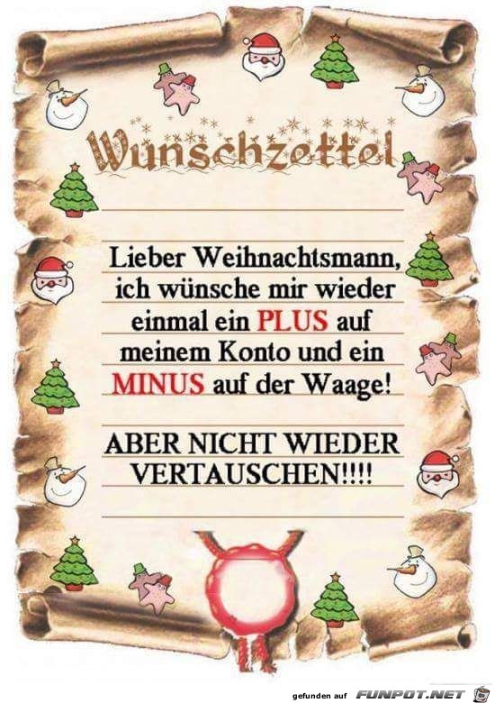 Wunschzettel Wunschzettel