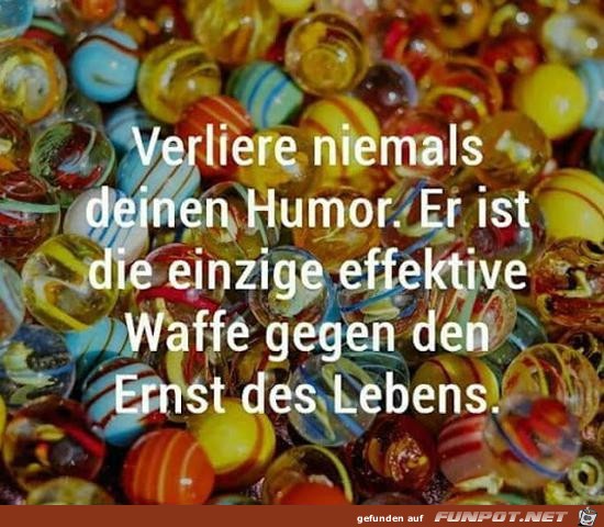 Verliere nie deinen Humor