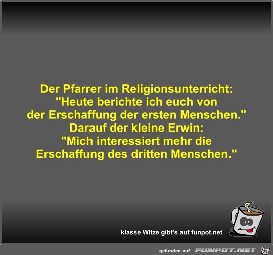 Der Pfarrer im Religionsunterricht