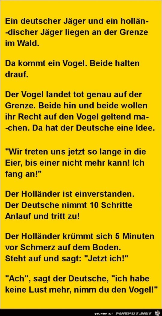 ein deutscher Jger und ein........