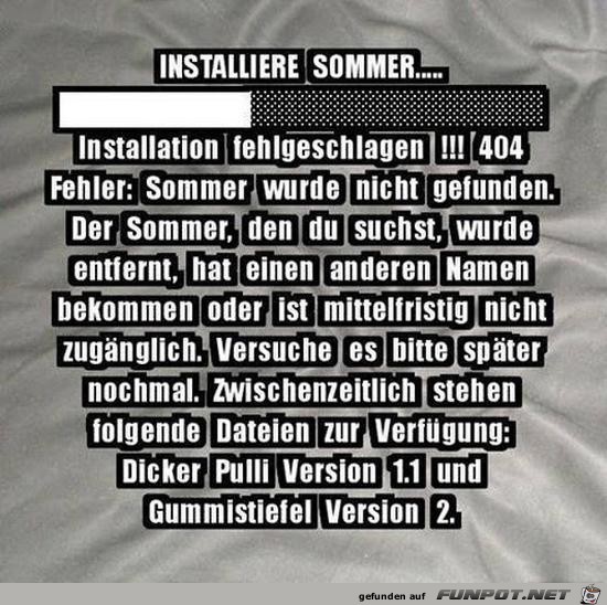 Installiere -Sommer...... Installiere -Sommer......