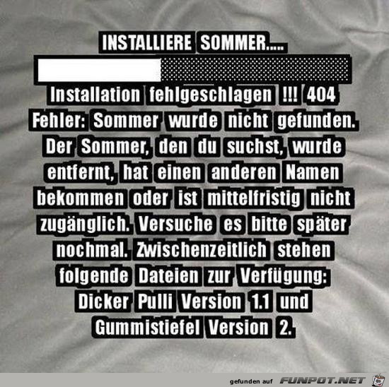 Installiere -Sommer......