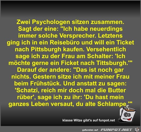 Zwei Psychologen sitzen zusammen Zwei Psychologen sitzen zusammen