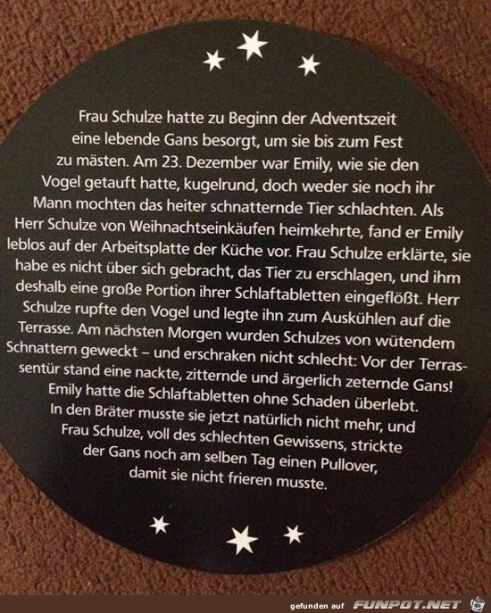 eine lebende Gans besorgt........ eine lebende Gans besorgt........