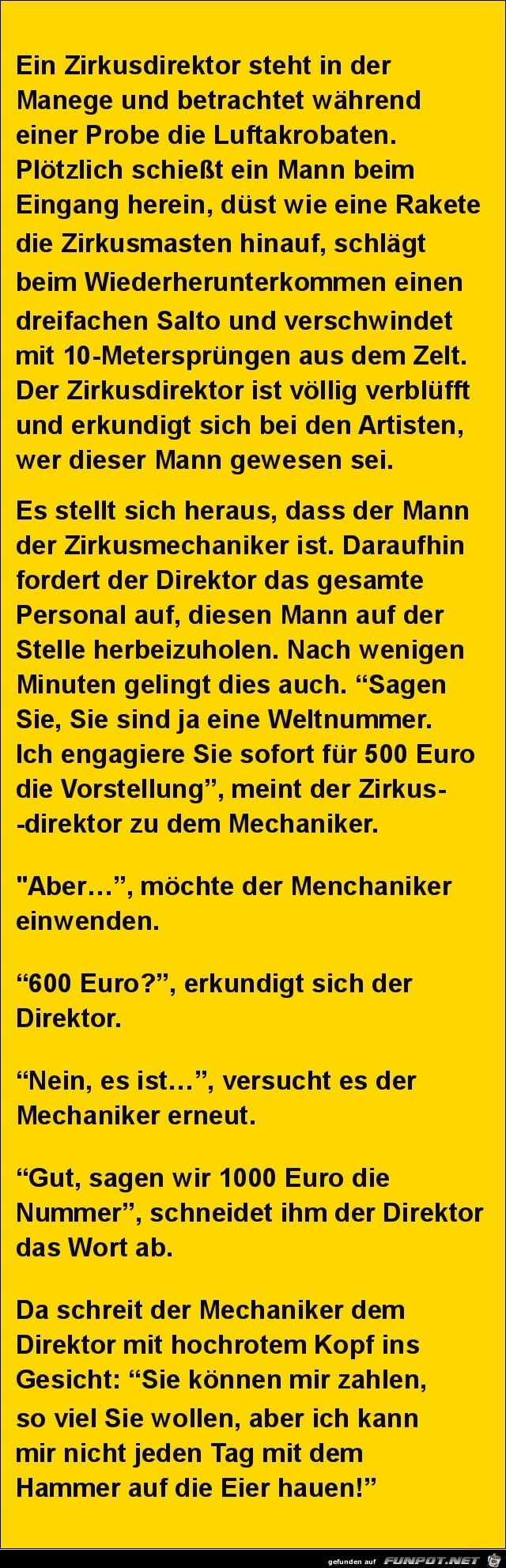 ein Zirkusdirektor steht in der Manege...... ein Zirkusdirektor steht in der Manege......