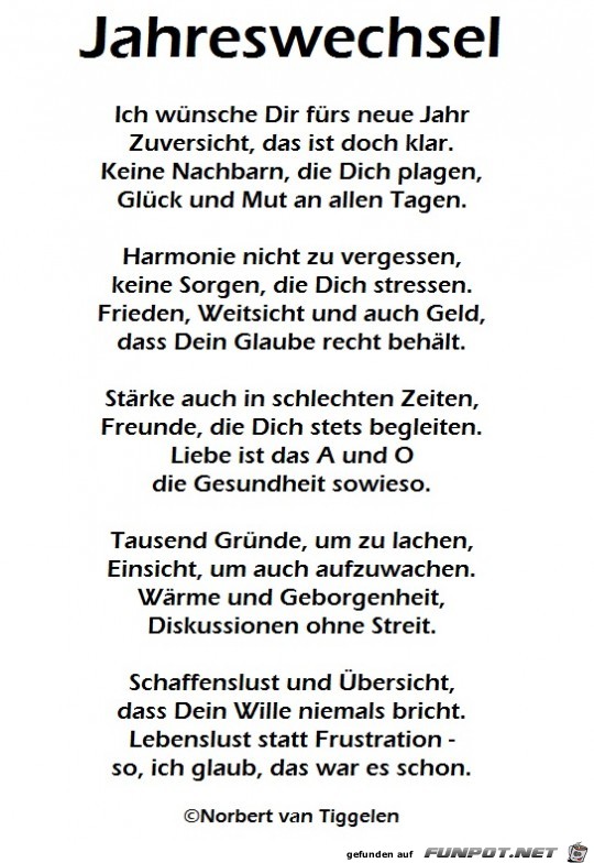 Beste Wnsche zum Jahreswechsel 2018