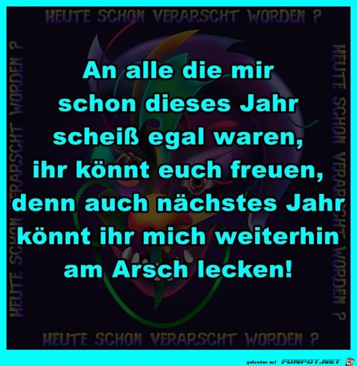 Dieses Jahr war es egal Dieses Jahr war es egal