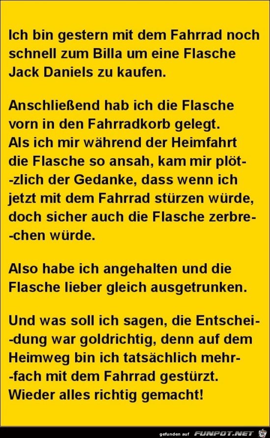 ich bin gestern mit dem Fahrrad....... ich bin gestern mit dem Fahrrad.......