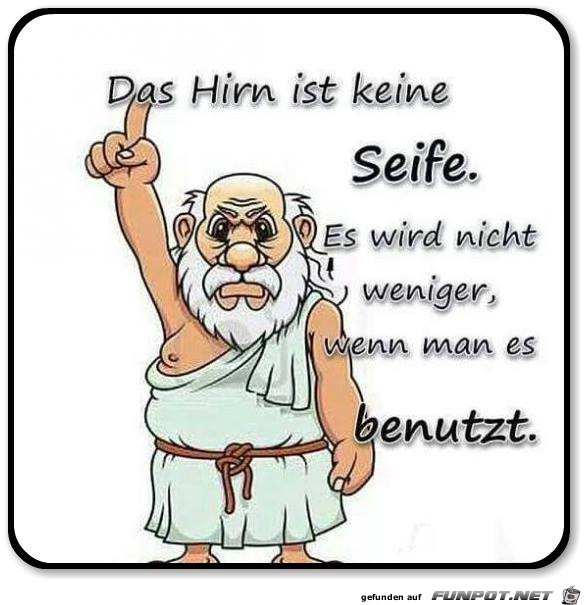 Das Hirn ist keine Seife. Das Hirn ist keine Seife.