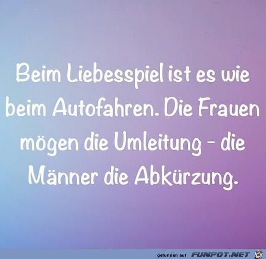 Wie beim Autofahren