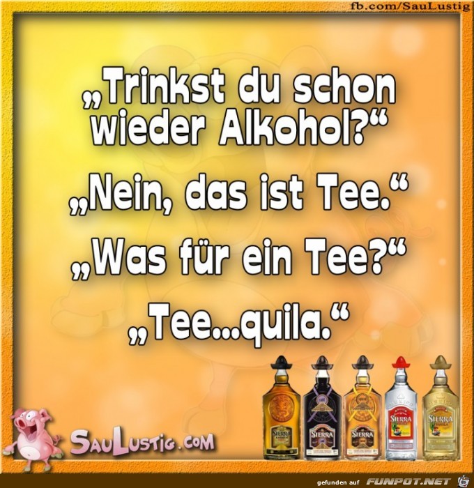 Trinkst Du schon wieder Alkohol