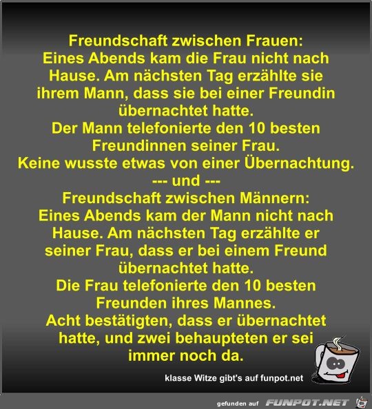 Freundschaft zwischen Frauen und Mnnern