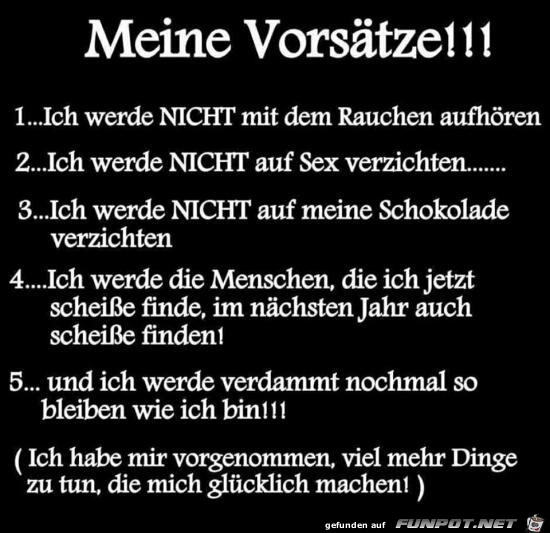 Meine Vorsätze Meine Vorsätze