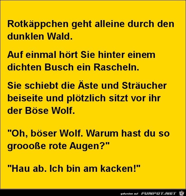 Rotkäppchen geht alleine...... Rotkäppchen geht alleine......