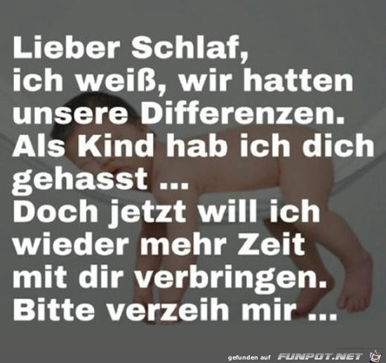 lieber Schlaf.......