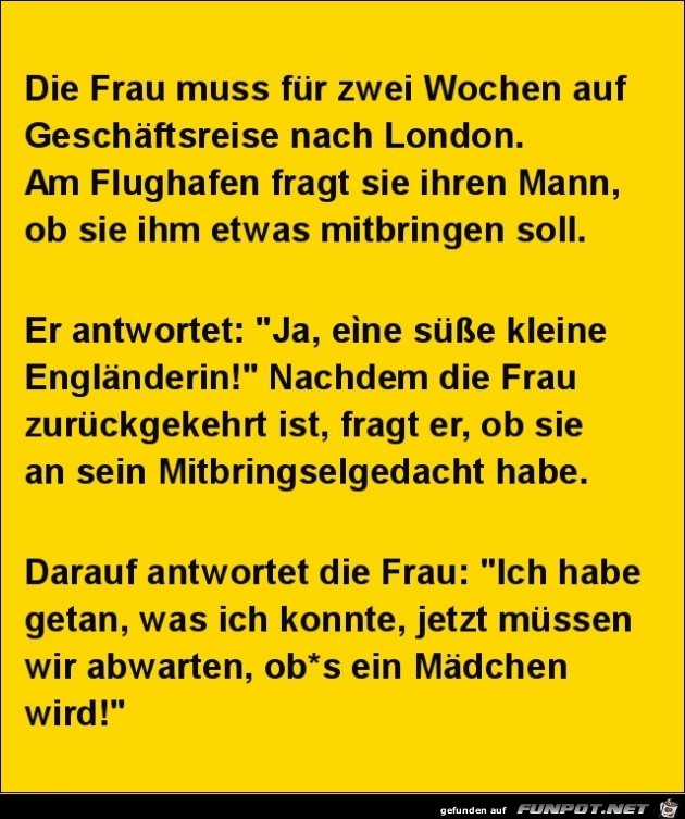 die Frau muss auf Geschäftsreise........ die Frau muss auf Geschäftsreise........