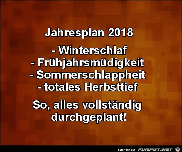 Jahresplan 2018...... Jahresplan 2018......