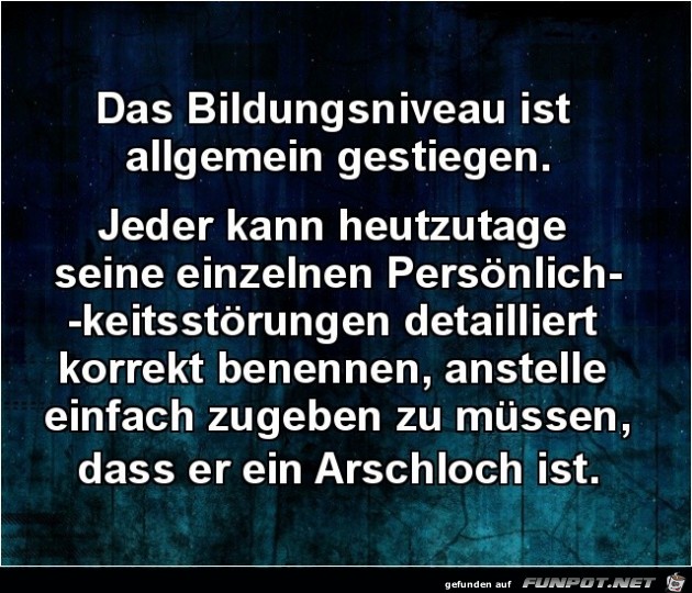 Hohes Bildungsniveau Hohes Bildungsniveau