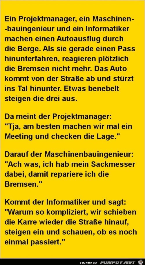 ein Projektmanager ,ein ....... ein Projektmanager ,ein .......