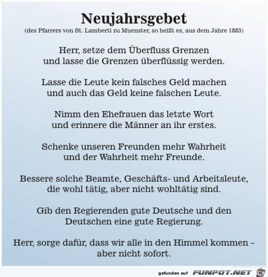 Neujahrsgebet..... Neujahrsgebet.....