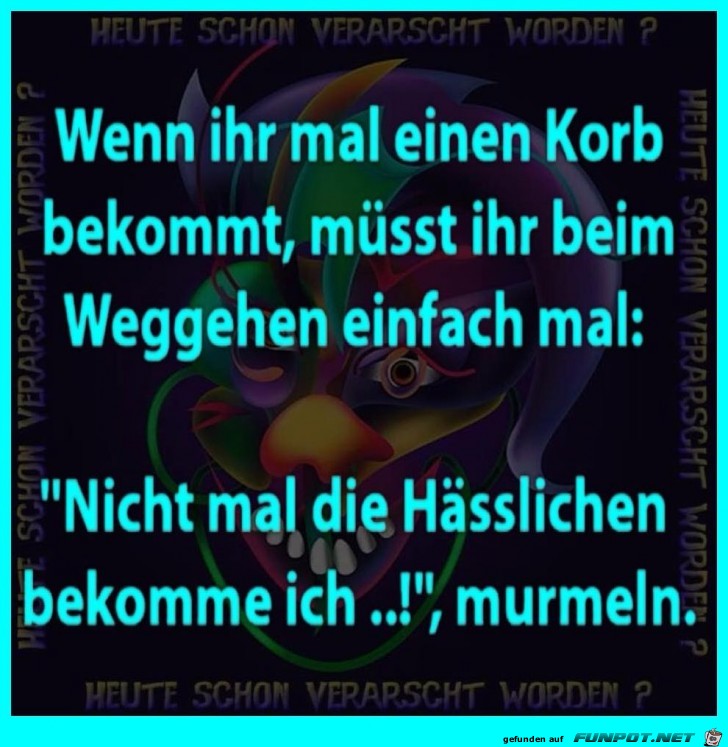 Korb bekommen Korb bekommen