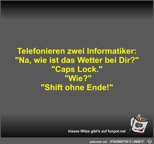 Telefonieren zwei Informatiker