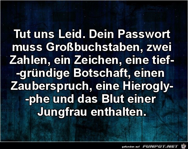 Dein Passwort Dein Passwort